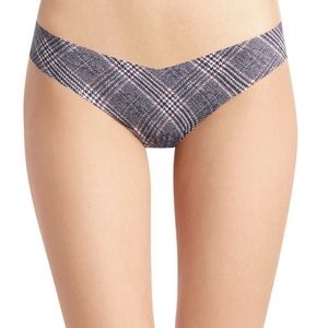 commando SHERLOCK PLAID Microfiber Raw Cut Thong